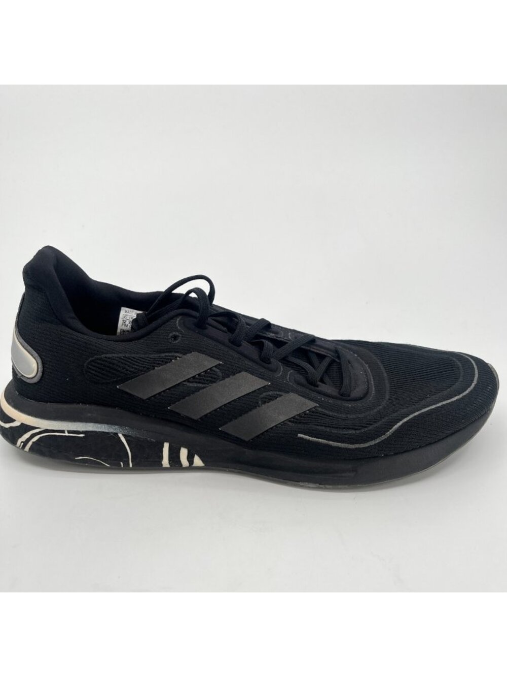 Adidas Supernova Womens Size 12 Black Athletic Running Walking Shoes Sneakers